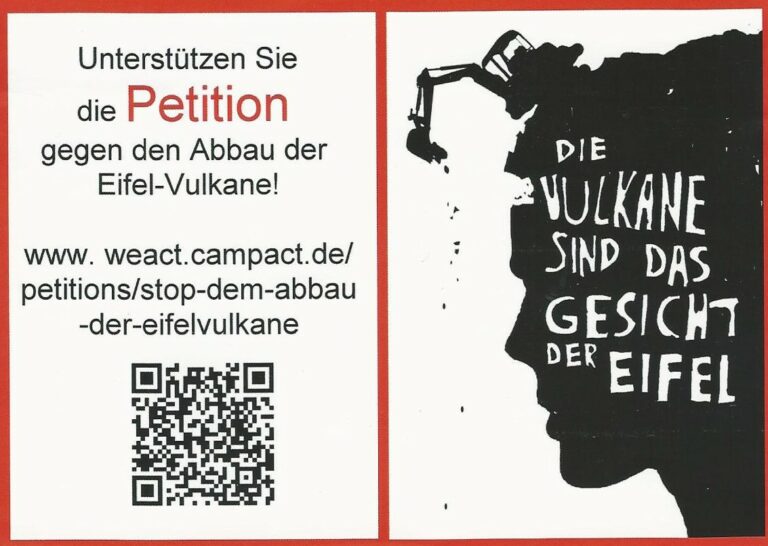 Petition gegen den Abbau der Eifelvulkane!