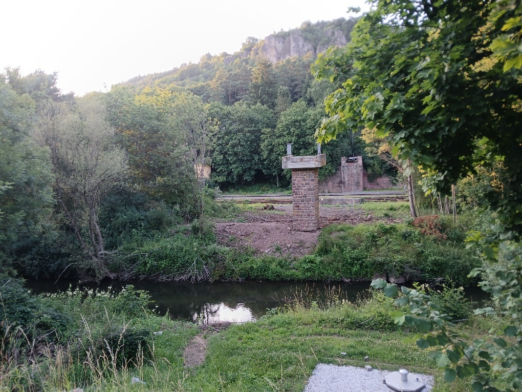 Pfeiler der abgrissenen Eselsbrücke, Foto privat