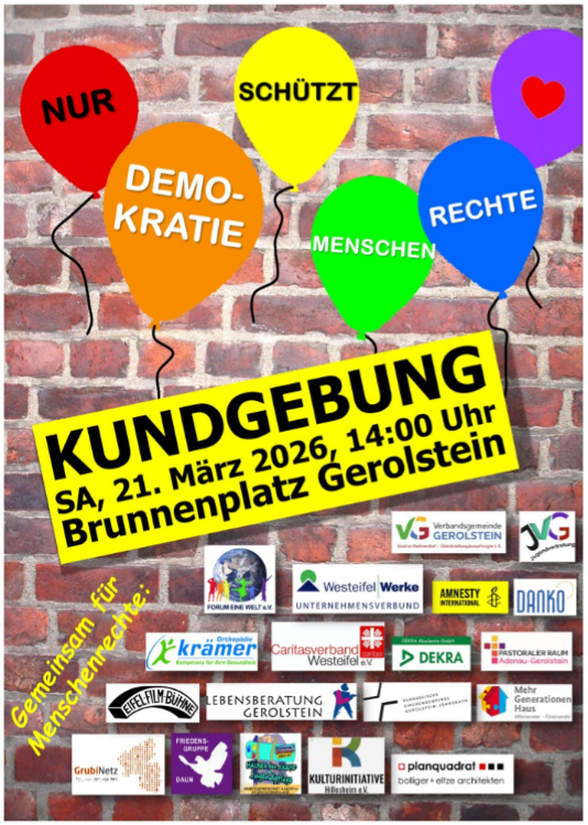 Forum Ene Welt-Kundgebung 2026-03-21 14:00 Uhr, Gerolstein Brunnenplatz